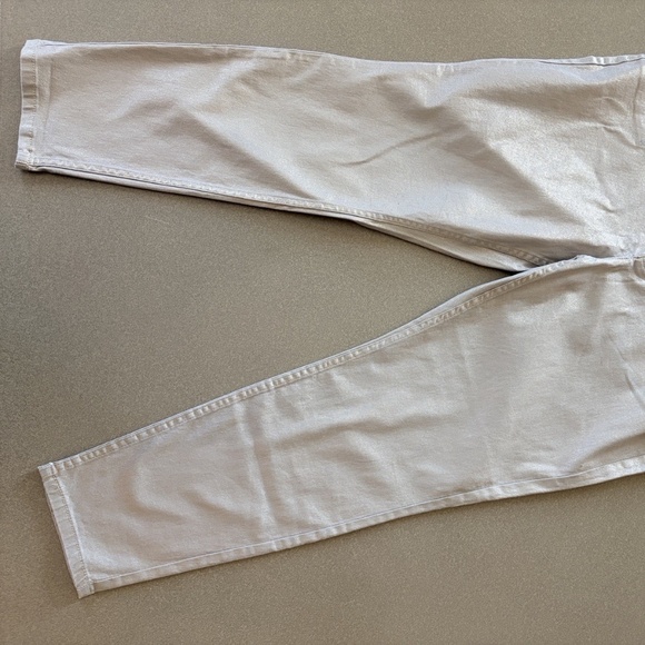 LIZ CLAIBORNE Plus Size Dressy Jeans Pants City Skinny Silver Glow Sz 18 NWT - Picture 2 of 13